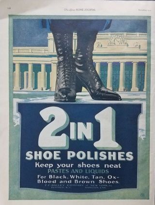 1921 Buffalo York 2 In 1 Shoe Polish F.  F.  Dalley 1920s Art Vintage Print Ad