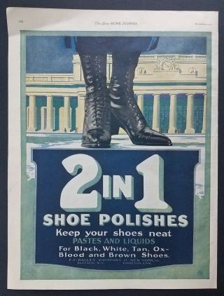 1921 Buffalo York 2 In 1 Shoe Polish F.  F.  Dalley 1920s Art Vintage Print Ad 2