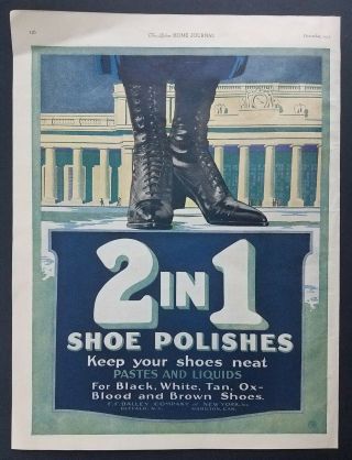 1921 Buffalo York 2 In 1 Shoe Polish F.  F.  Dalley 1920s Art Vintage Print Ad 3