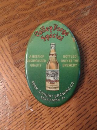 Adam Scheidt Brewing Valley Forge Special Beer Pre Prohibition Pocket Mirror