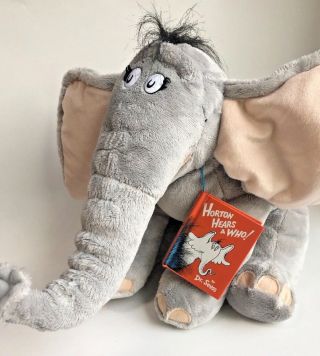 Horton Hears A Who Elephant Animal With Book Macy’s 2008 Bending Trunk 2pc Seuss