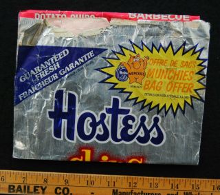 [ 1981 Hostess Frito - Lay Vintage POTATO CHIP BAG w/ Munchies Mascot Bag Offer ] 5