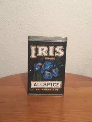 Iris Allspice 2 Oz.  Spice Tin - Empty