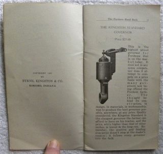 1922 Byrne,  Kingston Governor Ford Trucks,  Fordson Farm Tractor Farmers Booklet 2