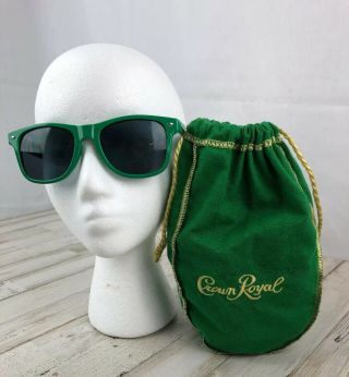 Rare Crown Royal Apple Sunglasses Collectable With Green Bag