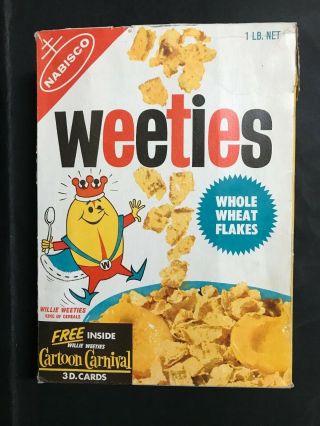 Weeties Cereal Box With Cartoon Carnival 3d Cards By Nabisco From 1960 