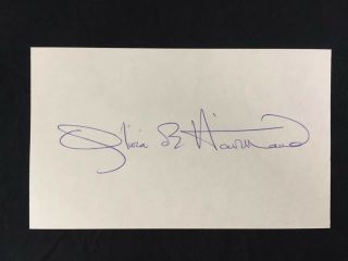 Olivia De Havilland Signed Index Card Gone With The Wind Autograph