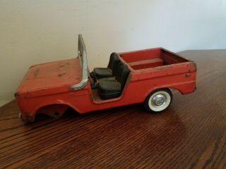 Vintage 1960 ' s Red Nylint N - 8200 Roustabout Ford Bronco Pressed Steel Toy - 11 