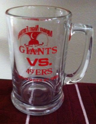 Vintage Harrahs Monday Night Football Mug - Giants Vs 49 