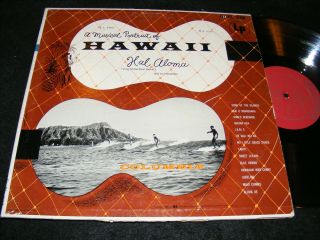 A Musical Portrait Of Hawaii Steel Guitar Lp Hal Aloma Vintage Surfing Cover 50s