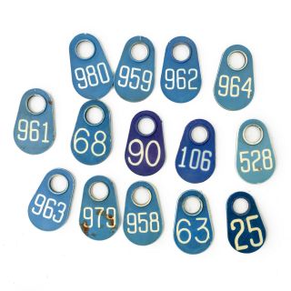 Cow Ear Blue - 14 - Tag Vintage Numbered