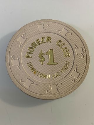 PIONEER CLUB $1 Casino Chip Las Vegas Nevada 3.  99 2