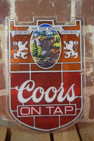 Vintage Coors Light Beer On Tap Plastic Light Cover Only Brewery Bar
