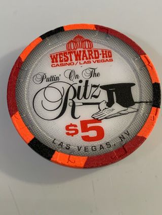 The Westward Ho $5 Casino Chip Las Vegas Nevada 3.  99