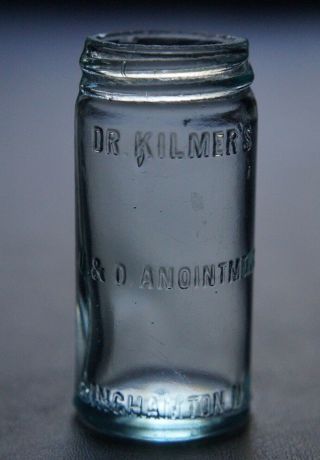 ANTIQUE DR.  KILMER ' S U & O ANOINTMENT BOTTLE BINGHAMTON YORK 5
