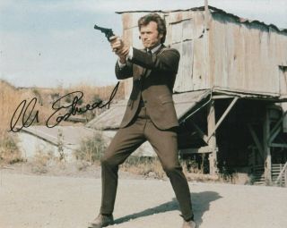 Clint Eastwood (rawhide - Fistful Of Dollars) Signed 10x8 Colour Photo