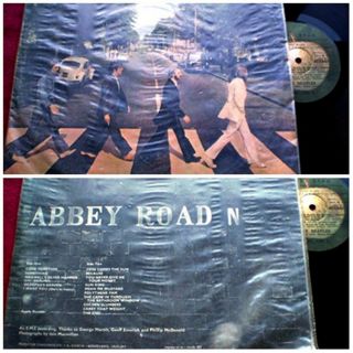 The Beatles - Abbey Road - Backcover Black And White - Uruguay
