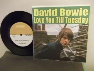 David Bowie,  Deram,  " Love You Till Tuesday " Us,  7 " 45 W P/c,  Fan Club Issue,  Rare,