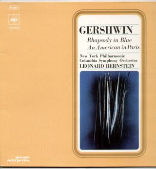 Leonard Bernstein Gershwin: Rhapsody In Blue / American In Paris 1979 Dutch Lp