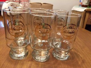 Vintage Schaefer Beer Glasses - Set Of 6