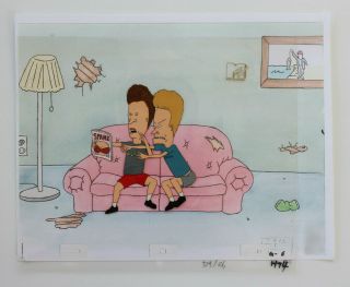 Beavis & Butt - Head Cel Cell Couch And Mtv Animation Art Artwork
