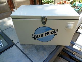 Blue Moon Beer Cooler Old Stock All Metal Rare Piece