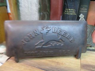 Antique Cast Iron John Deere Tool Box Lid Planter Moline Illinois Z412h