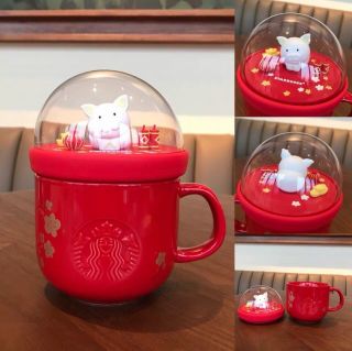 China 2019 Starbucks Chinese Year Golden Pig Colorful 14oz Mug
