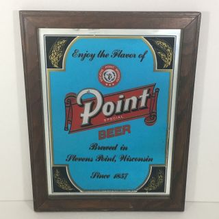 Stevens Point Brewery Point Special Beer Advertising Wood Frame Mirror Numbered