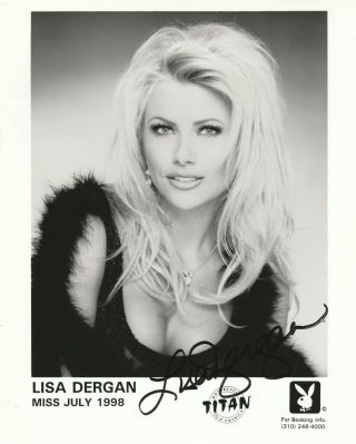 Lisa Dergan Playboy Playmate Signed Autographed 8x10 Headshot Promo July 1998