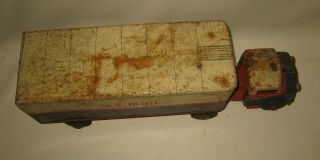1950 ' s Lumar Marx US Mail Tractor Trailer V - 172 Pressed Steel Hard to find 2
