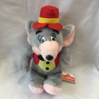 Vintage Chuck E Cheese Plush Mouse 11” Pizza Time Theatre Stuffed Doll