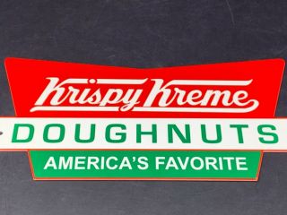 Vintage Krispy Kreme Doughnuts 12 " Baked Metal Restaurant Gasoline Oil Food Sign