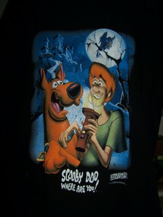 Vintage 1996 Hanna - Barbera Scooby - Doo T - Shirt Size Xtr - Large Glows In The Dark