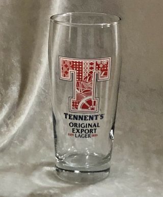 Tennent ' s Export Lager 16 Oz.  Pint Beer Pub Bar Glass 2