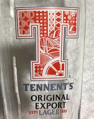 Tennent ' s Export Lager 16 Oz.  Pint Beer Pub Bar Glass 5
