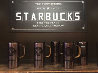 First Starbucks Mermaid logo Travel Mug Cup Tumbler with handle Pike Place 4