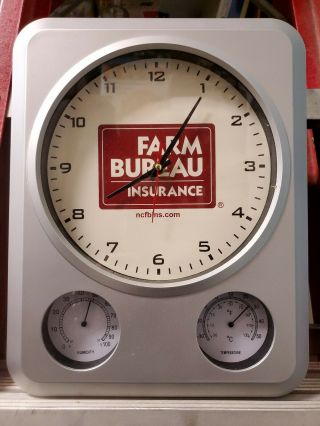 Farm Bureau Clock And Temperature Humidity