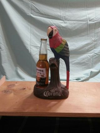 Corona Parrot Beer Holder Stand Bar Display Mancave