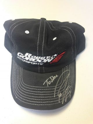 Robby Gordon Autographed Hat Nascar Personalized To Steve