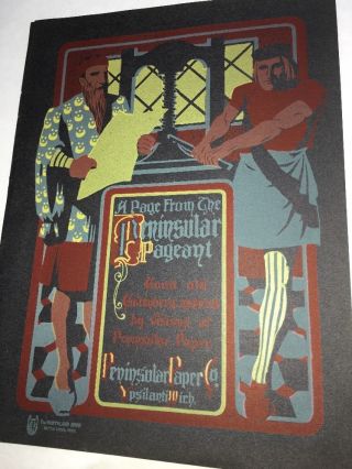 Peninsular Cover Art Early Printing Press Men Graphic Art 1900 Ypsilanti Mich