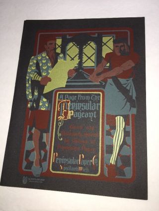 Peninsular Cover Art Early Printing Press Men Graphic Art 1900 Ypsilanti Mich 2