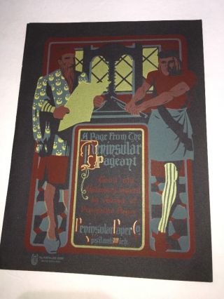 Peninsular Cover Art Early Printing Press Men Graphic Art 1900 Ypsilanti Mich 8