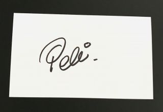 Pelé Brazilian Soccer Legend Signed Autograph 3x5 Index Card Pro Footballer