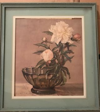 Rare Nelly Littlehale Murphy 1867 - 1941 Signed Canvas Print In Painted Frame