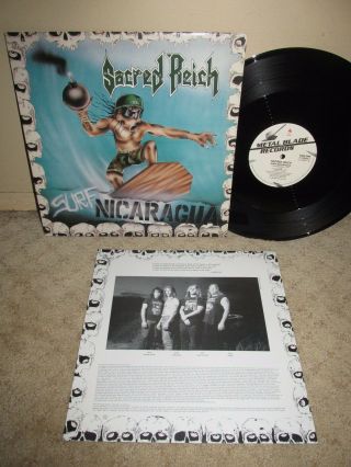 Sacred Reich 12 " E.  P " Surf Nicarauga " Metal Rare 1st Pressing (1988) Insert Nm