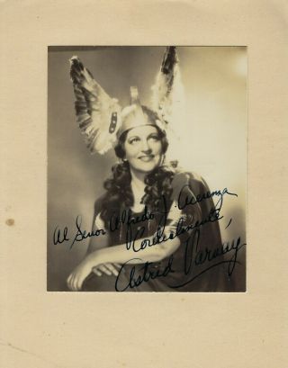 Swedish - American Opera Singer Soprano Astrid Vernay,  Autographed Studio Photo