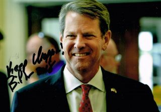 Brian Kemp Hand Signed Autograph Photo Governor Of Georgia Republican Gop