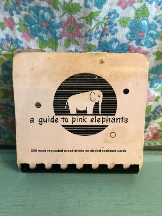Vintage A Guide To Pink Elephants 1952 1950s Cocktails Alcohol Drinks Parties