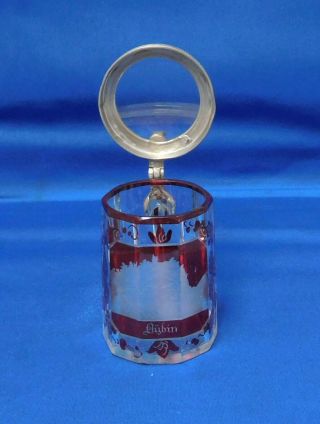 Antique late 1800 ' s miniature.  15 liter GERMAN glass beer stein SOUVENIR OYBIN 6